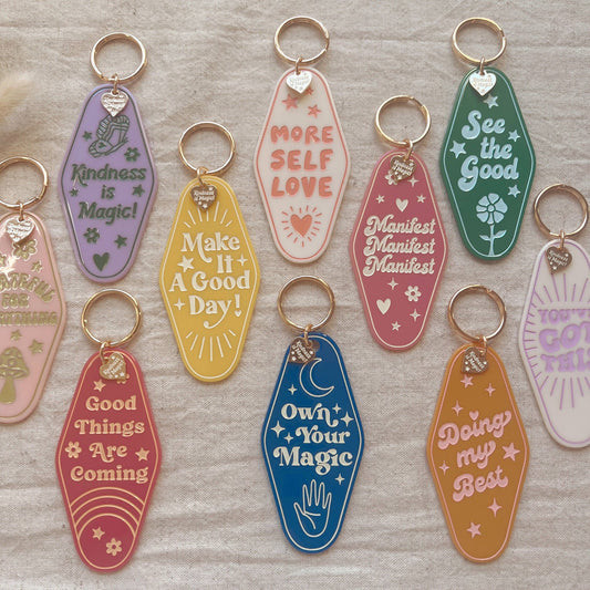 Inspirational Motel Keychains - All Quotes: Make it a Good Day