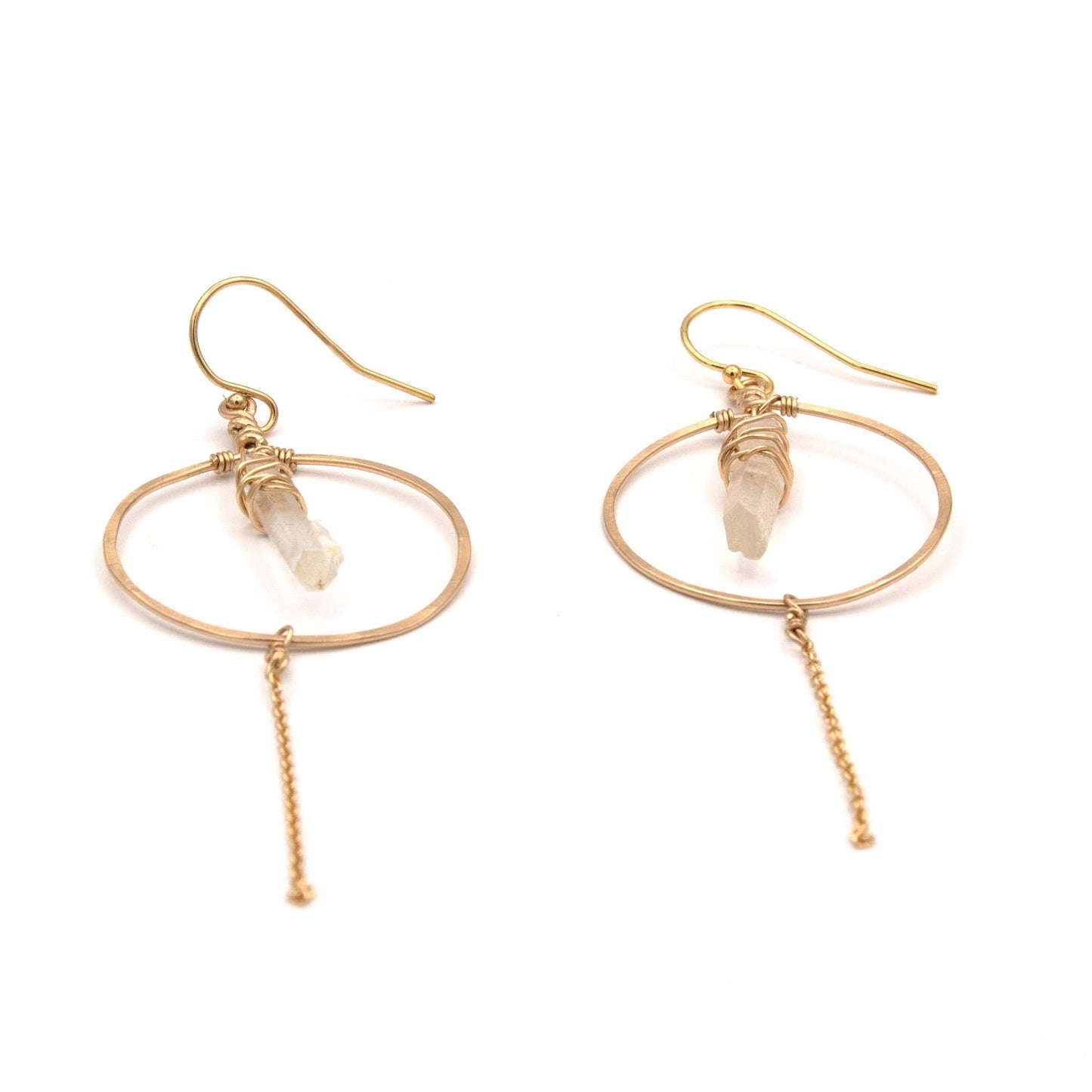 Lemurian Quartz Rain Earrings