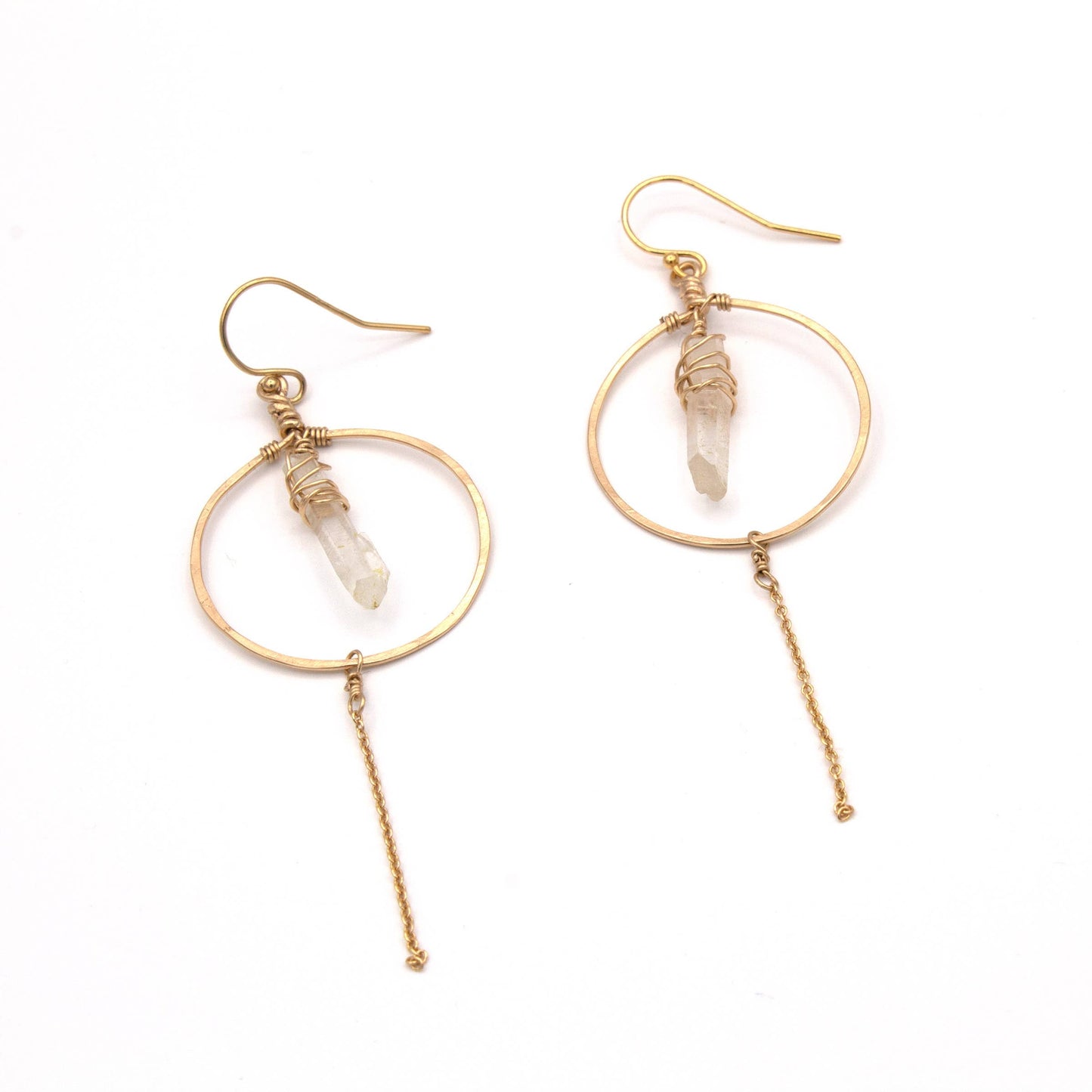 Lemurian Quartz Rain Earrings