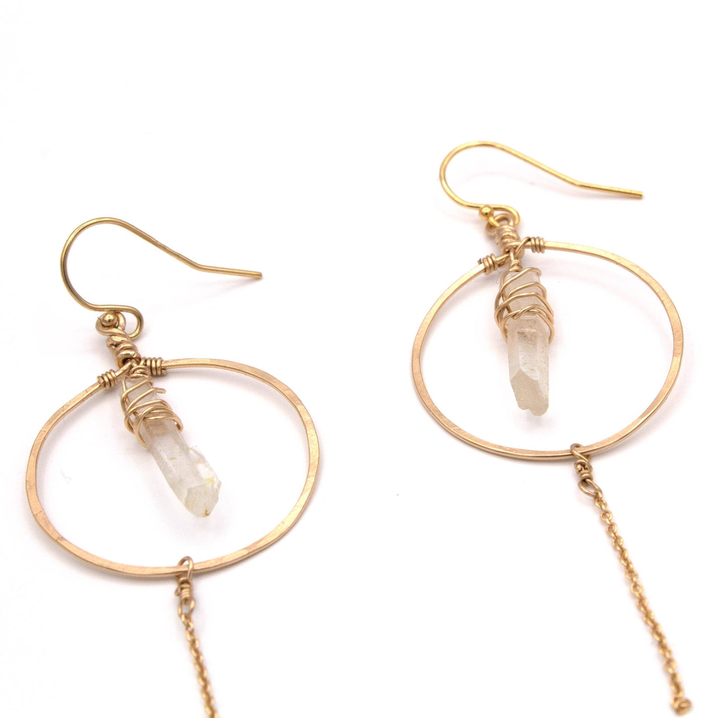 Lemurian Quartz Rain Earrings