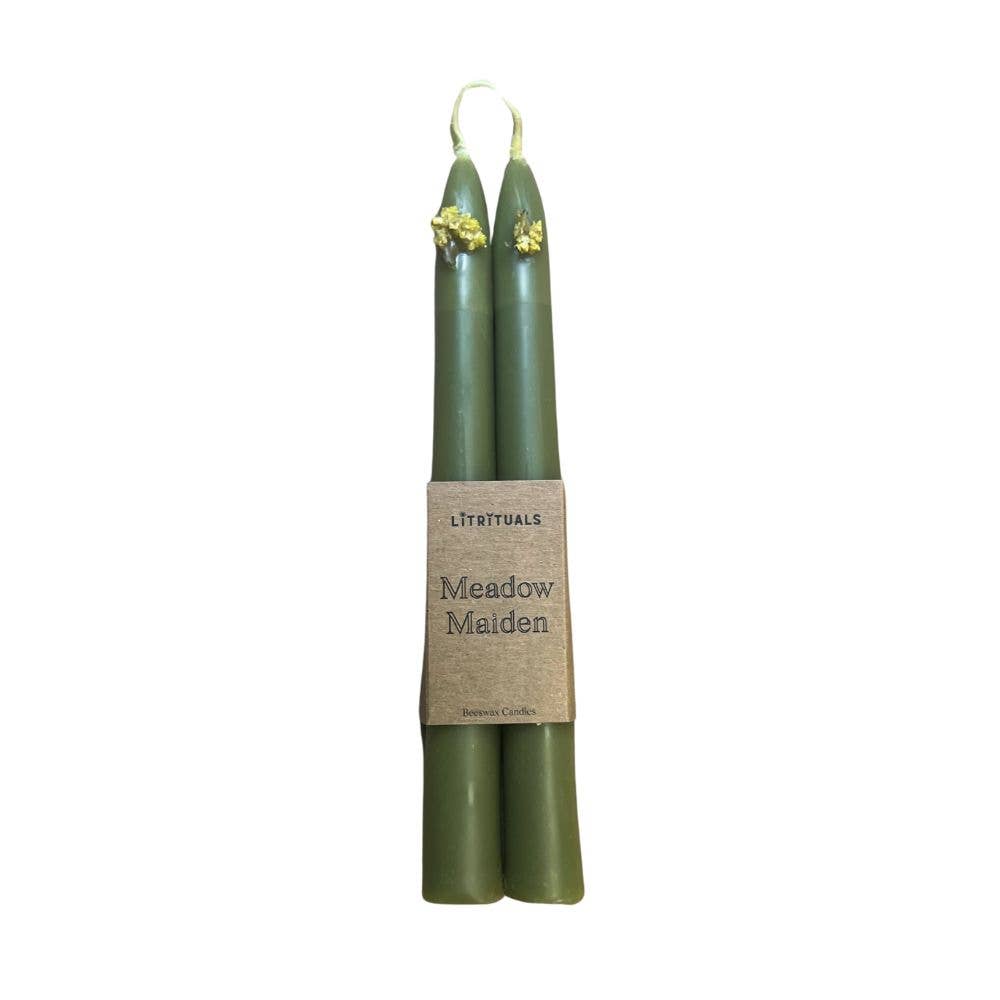 'Meadow Maiden' Beeswax Taper Candles