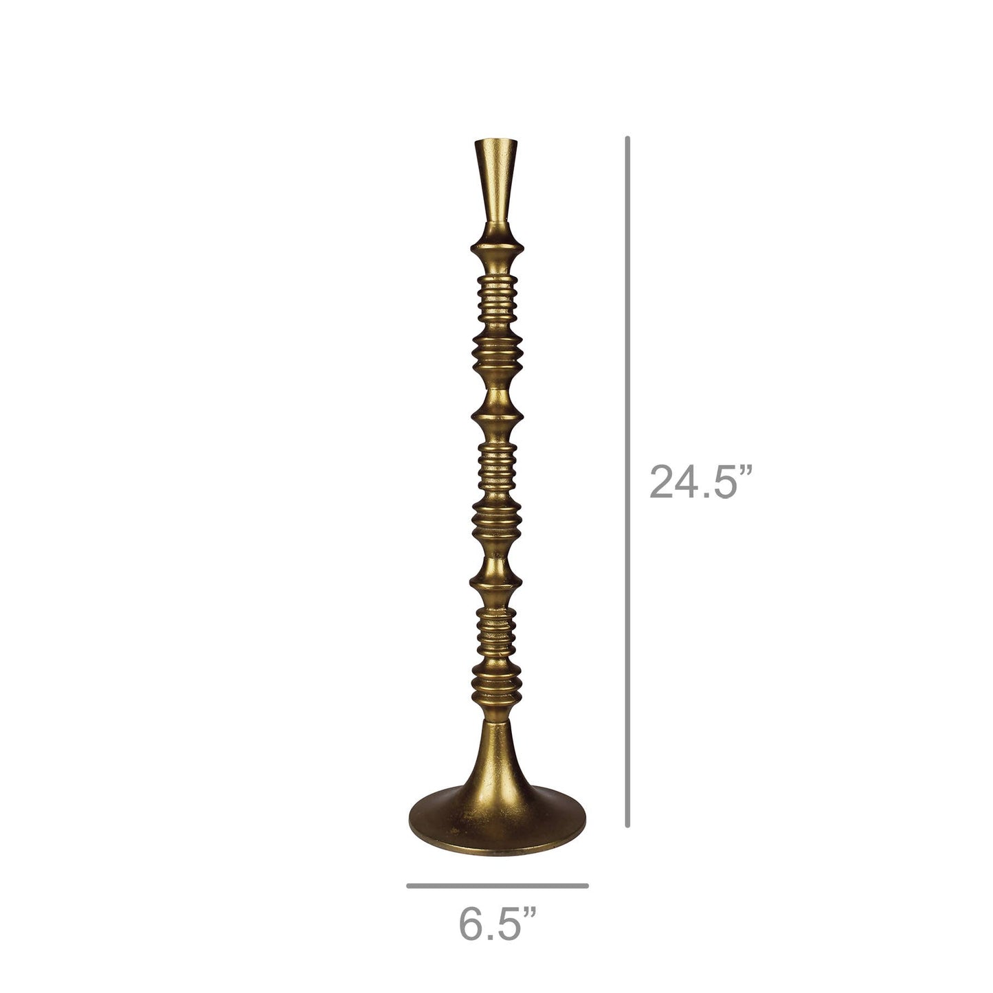 Eliad Taper Holder, Brass - Lrg