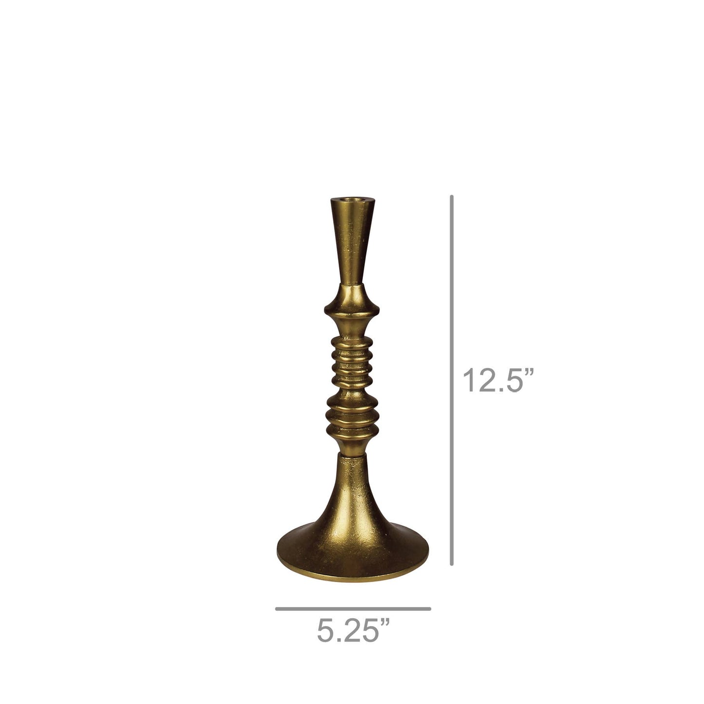 Eliad Taper Holder, Brass - Sm