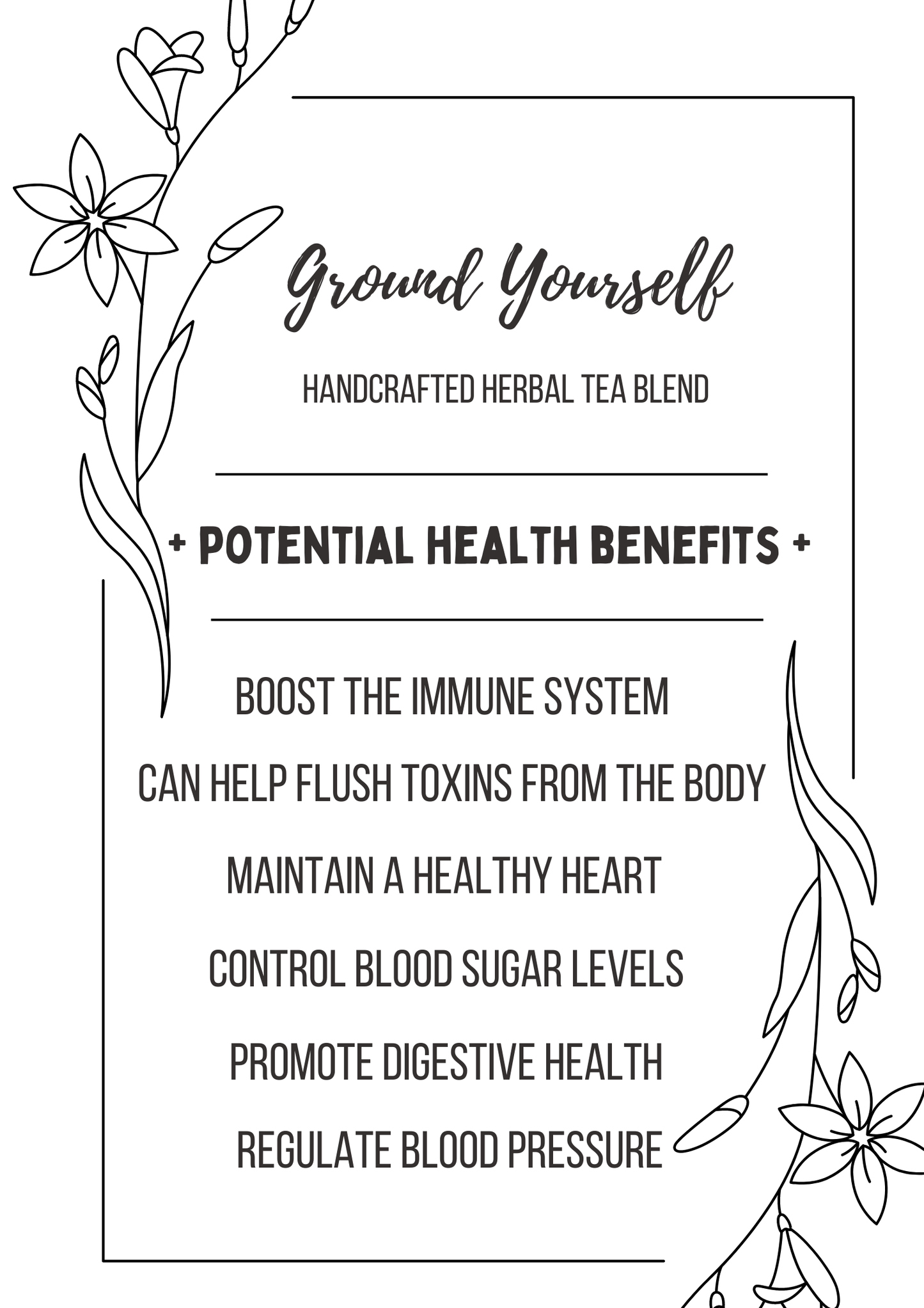 GROUND YOURSELF Handcrafted Herbal Tea Blend