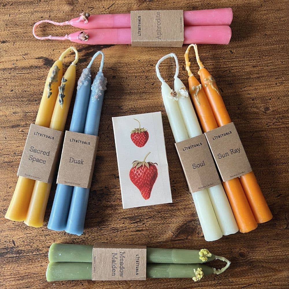 'Dusk' Beeswax Taper Candles