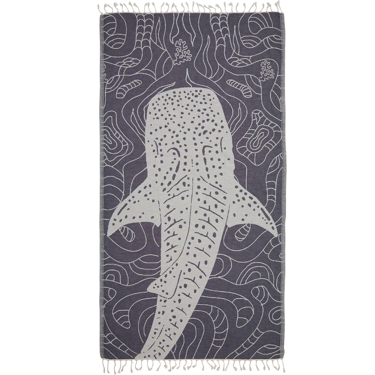 WhaleShark Turkish Beach Towels Quick-dry Oversized Sandfree: Anthracite