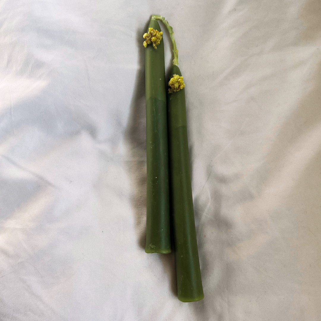 'Meadow Maiden' Beeswax Taper Candles