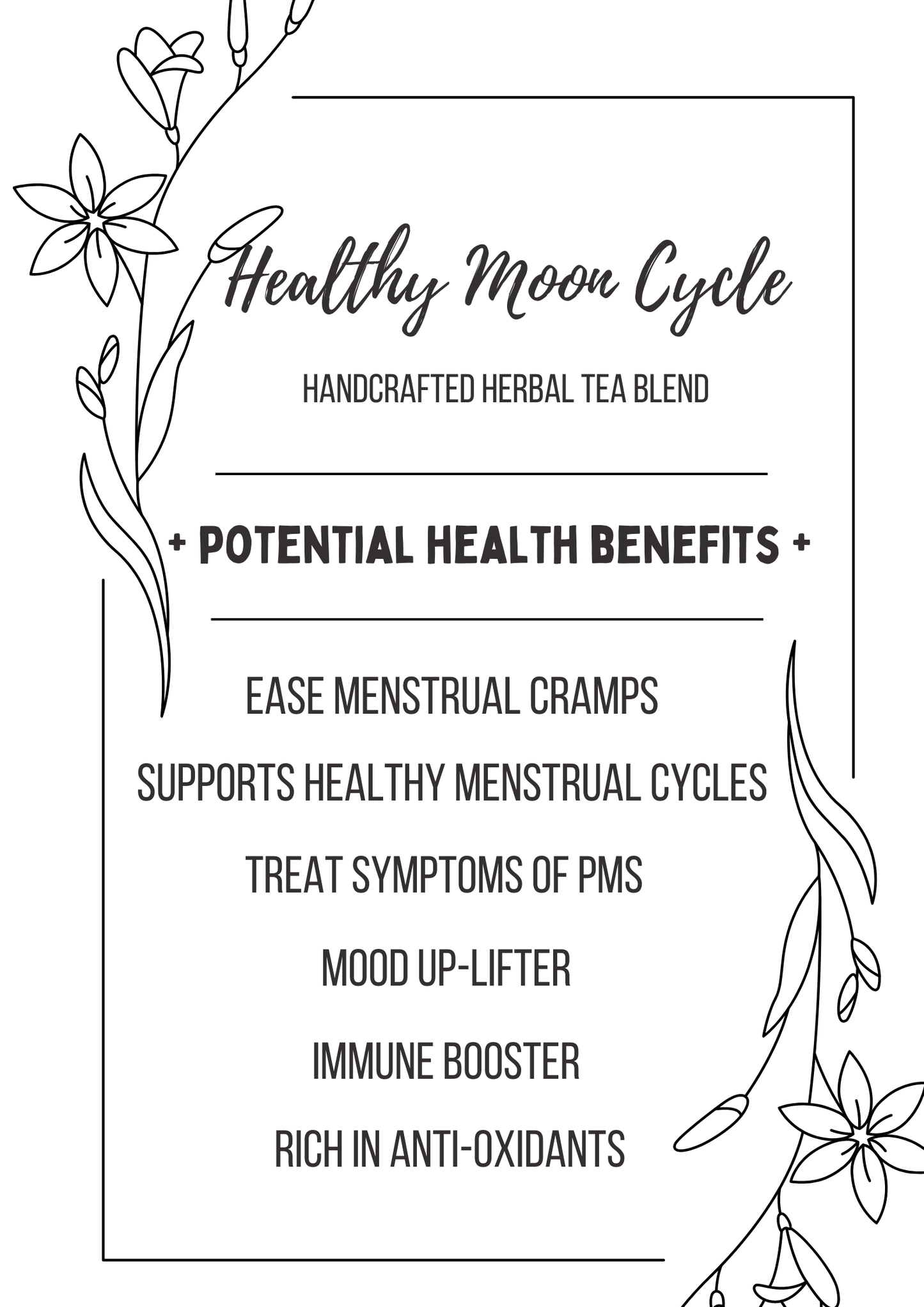 HEALTHY MOON Handcrafted Herbal Tea Blend