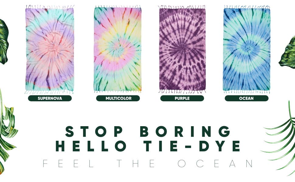 Tie Dye Turkish Beach Towels Quick-dry Oversized Sand free