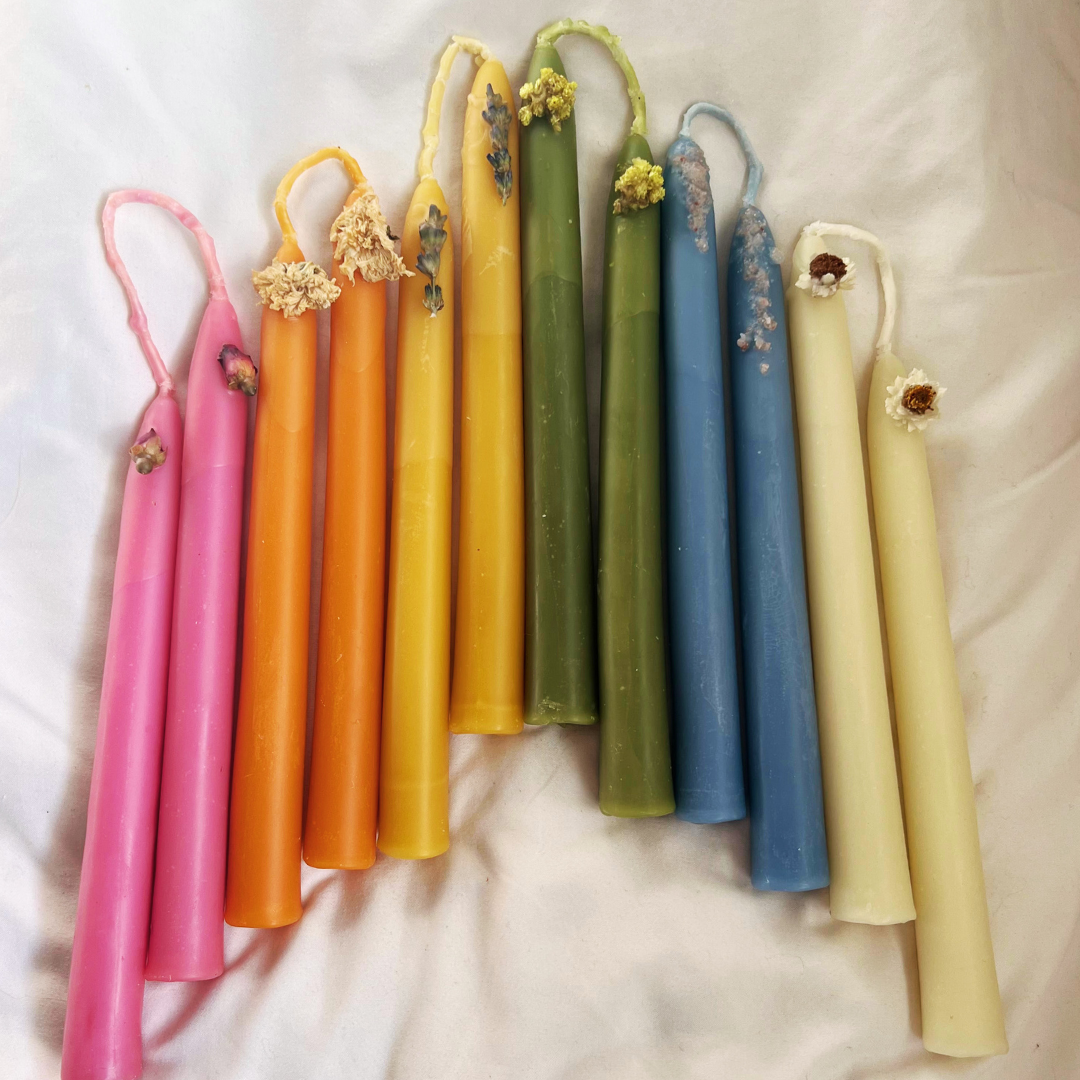 'Dusk' Beeswax Taper Candles