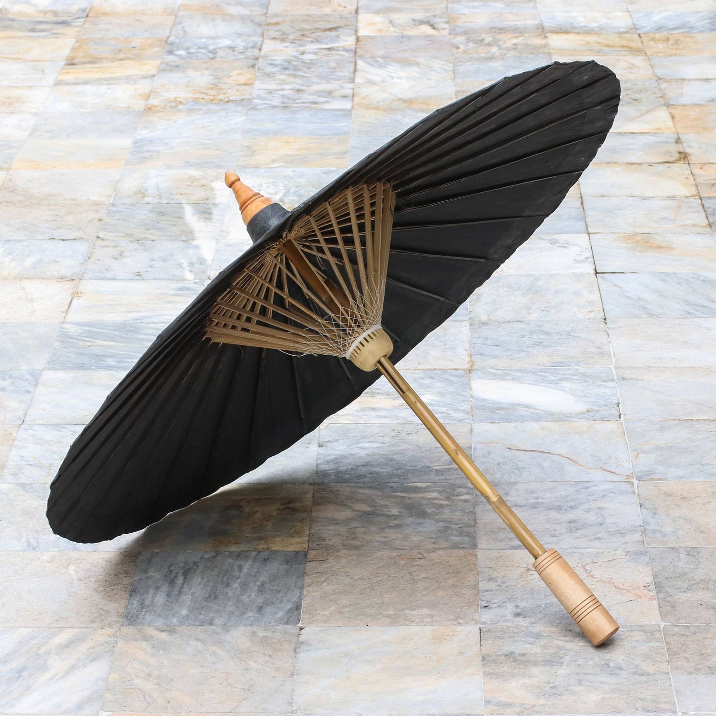 Novica Handmade Charming Thai In Silver Bamboo Parasol