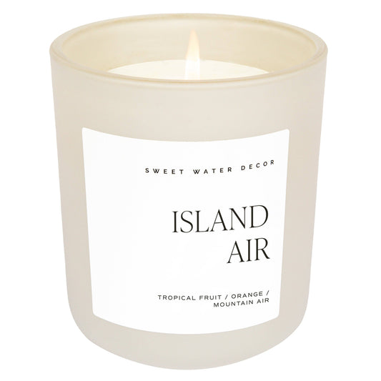 Island Air 15 oz Soy Candle, Matte Jar- Home Decor & Gifts