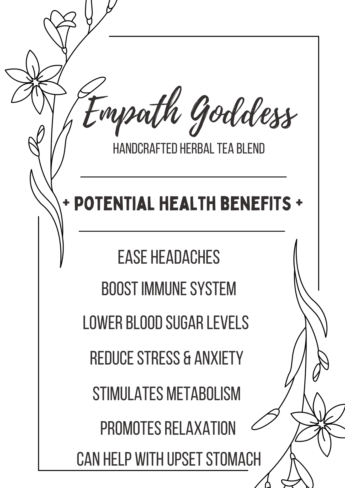 EMPATH GODDESS Handcrafted Herbal Tea Blend